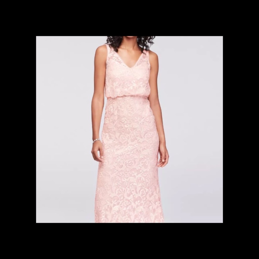 REVERTE Blush lace long dress, gown